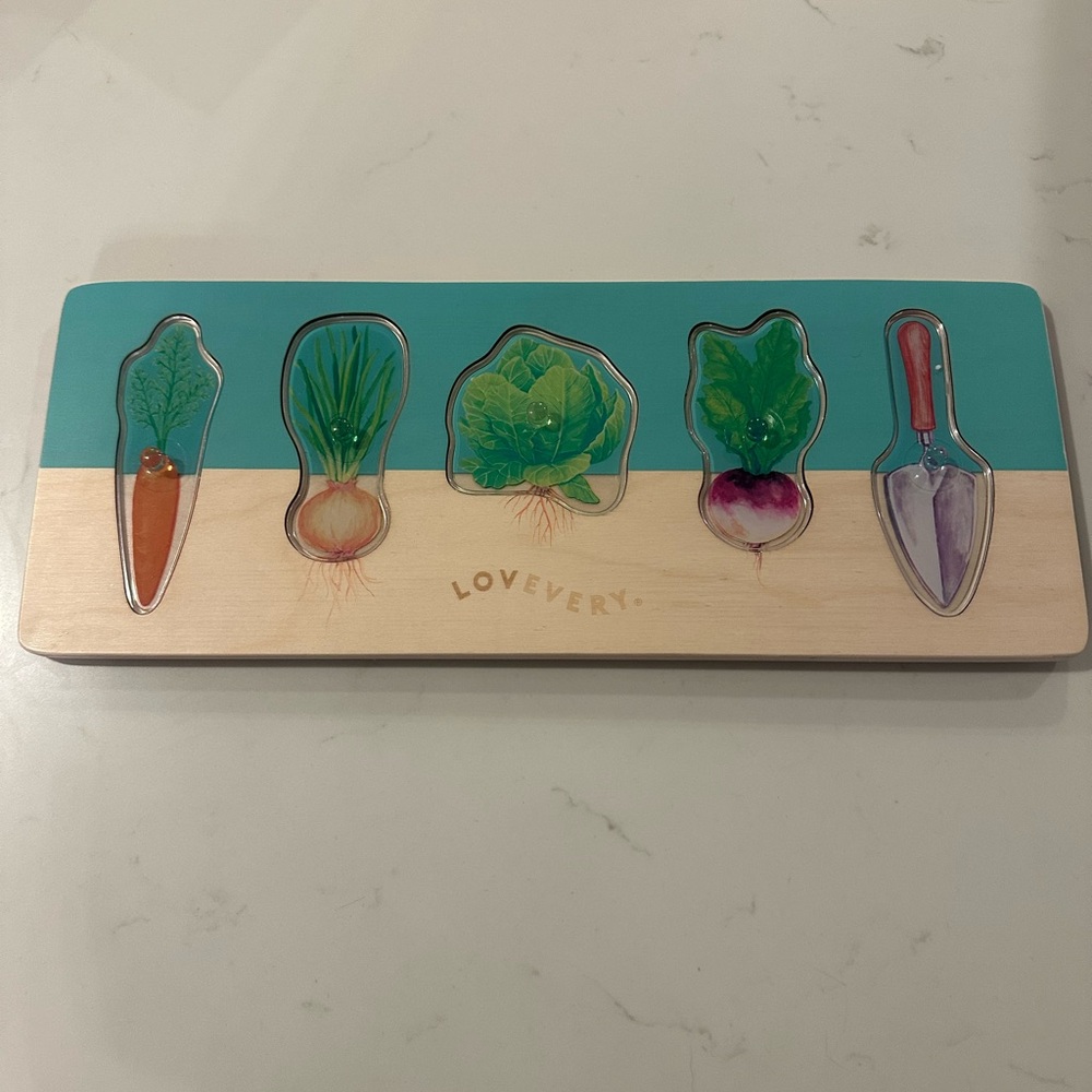 Lovevery Community Garden Wooden Puzzle Veggies